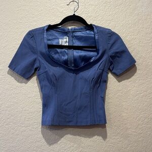 Vintage Bianca Nero Petite Blue Blouse